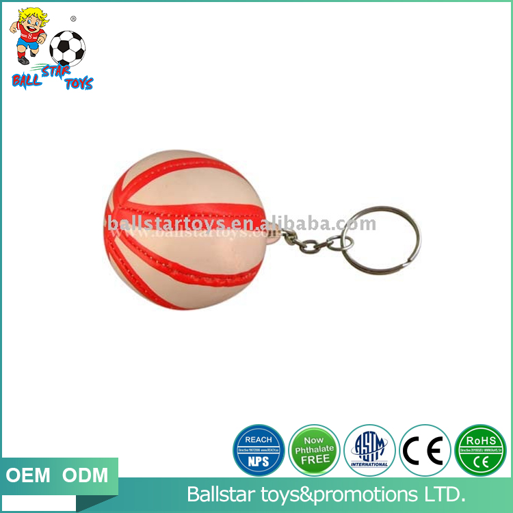 6 cm Vinyl stuffed basketball Key chains,