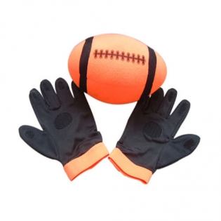 Leather rugby ball toy set glove