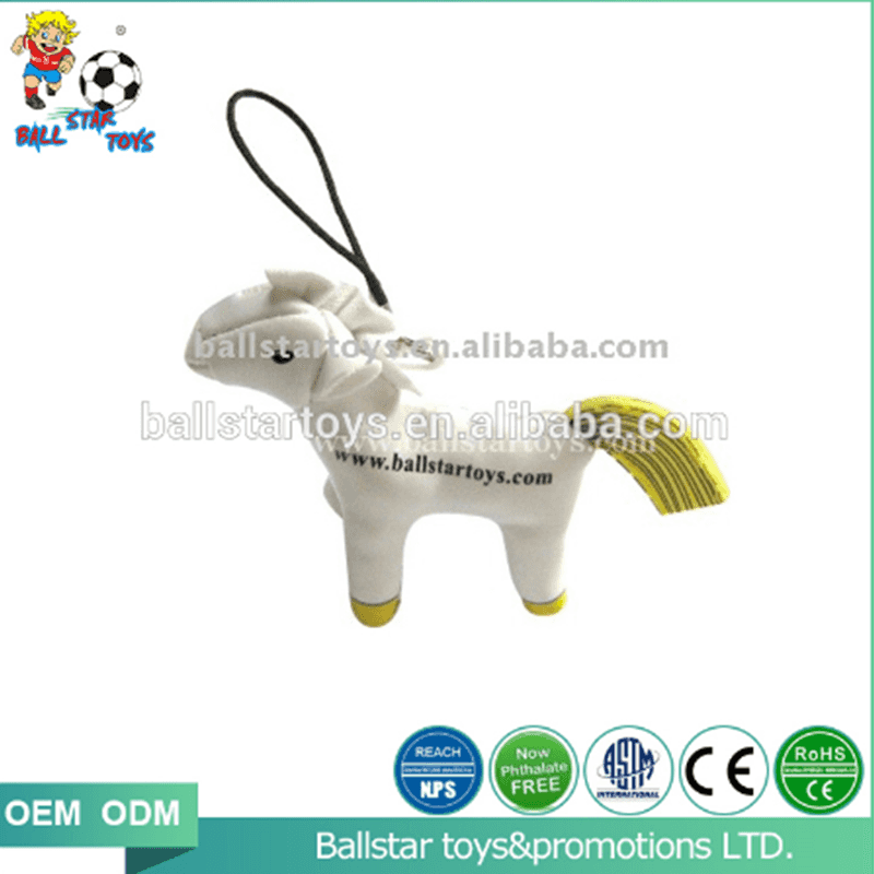 stuffed horse mobile phone keychain