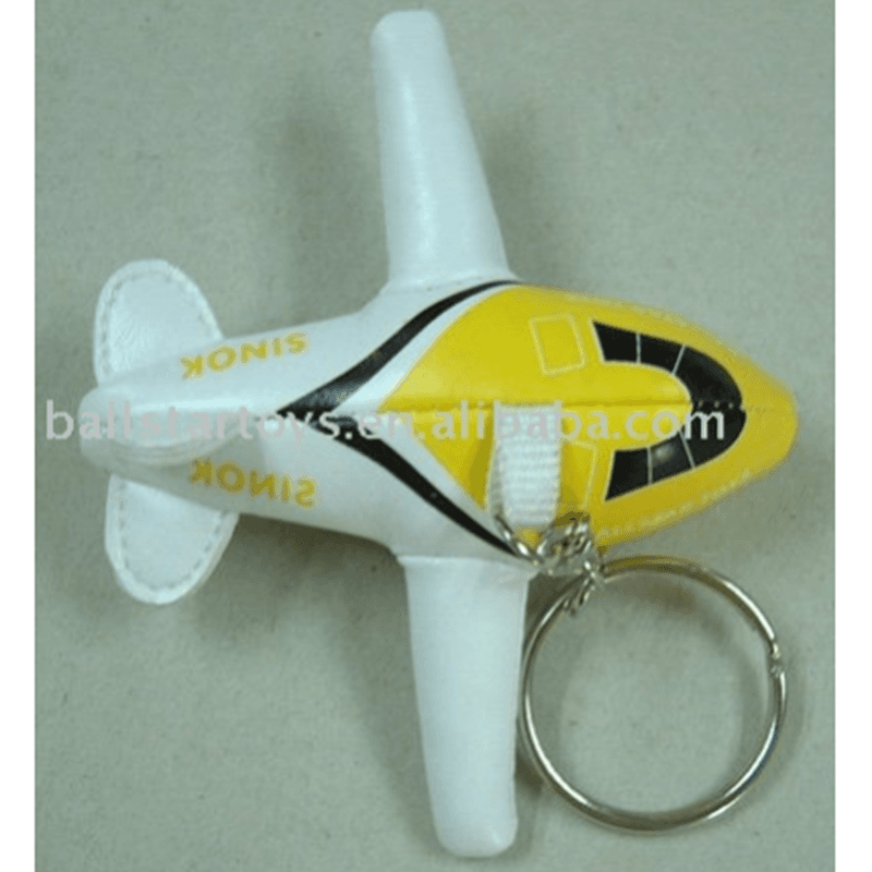 Stuffed plane mobile phone keychain