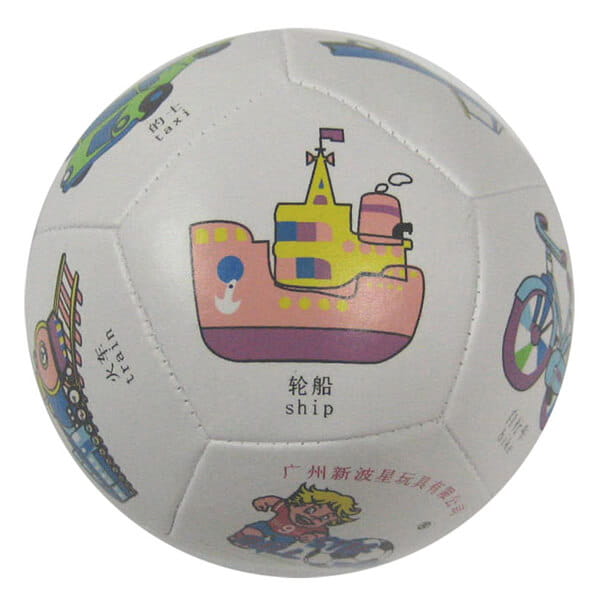 Leather learning soccer ball