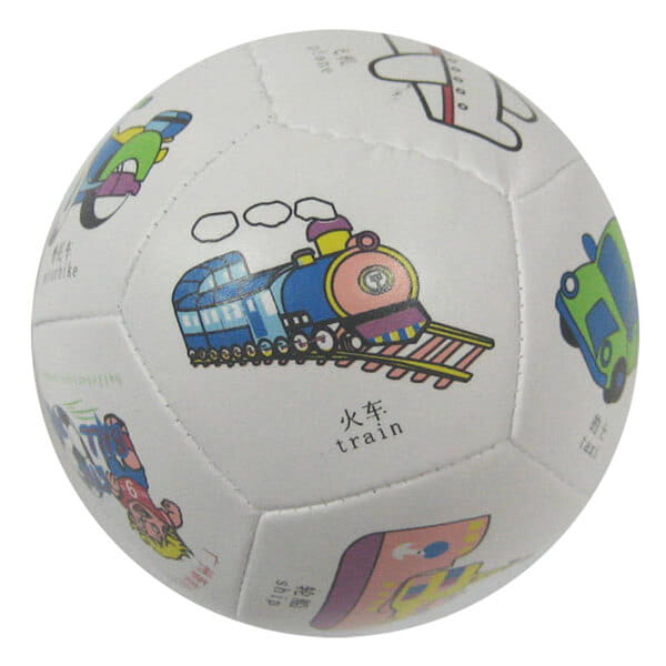 Leather learning soccer ball