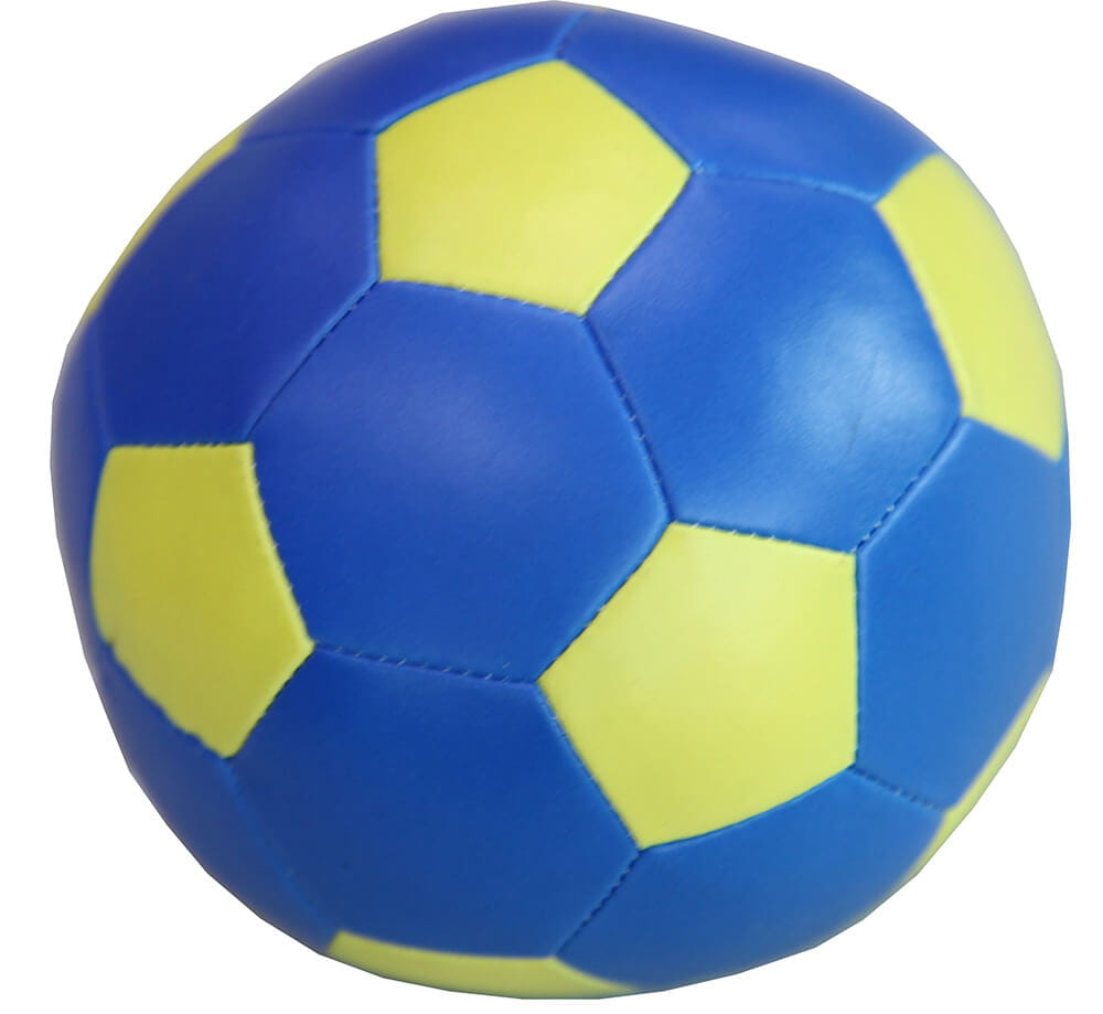 Leather stuffed soft soccer ball