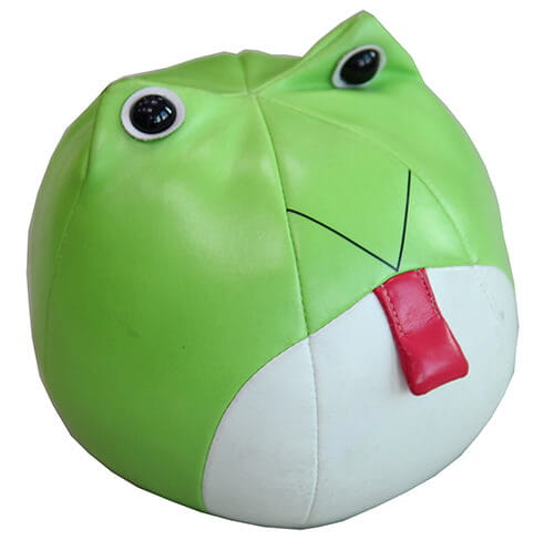 Leather stuffed circle frog toy