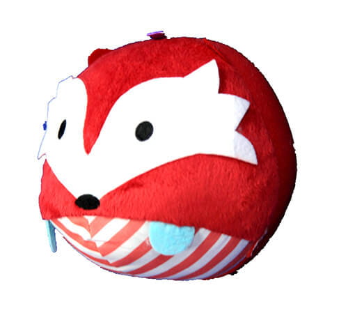 Plush fox soft baby bell toy