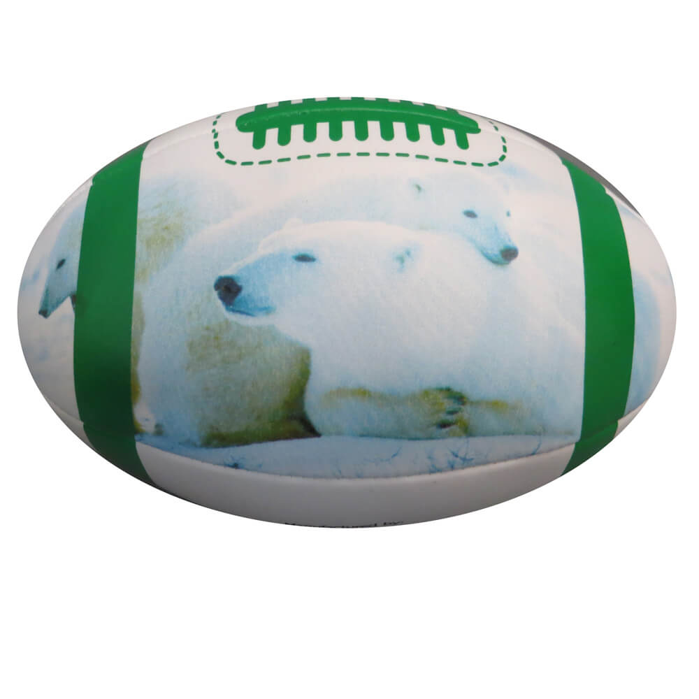 Leather soft toy rugby ball