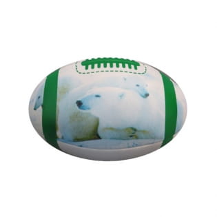 Leather soft toy rugby ball