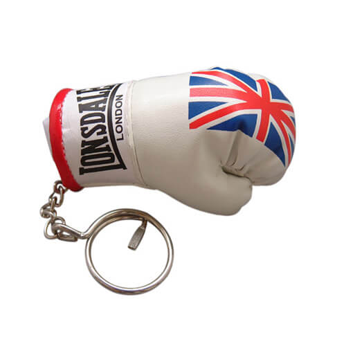 Leather custom logo boxing glove keychain