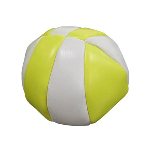 Leather stuffed footbag