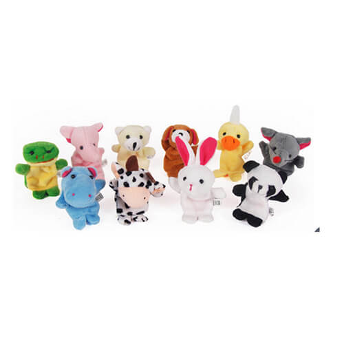 Soft animal finger puppets