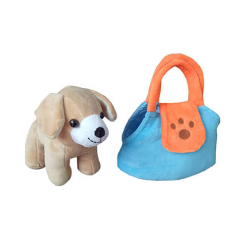 Plush doggy handbag toy