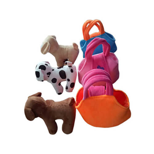 Kids plush animal handbag